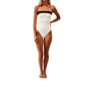 NEW OLIVE SURF the erin one piece swimsuit in dirty martini/steamed milk